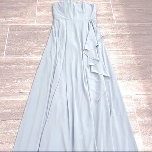 Lulu’s Aquamarine Long Strapless Dress, Size Medium